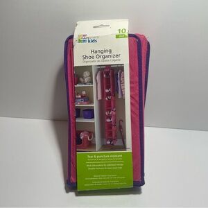 Mainstays Kids Pink and Purple Hanging Shoe Organizer